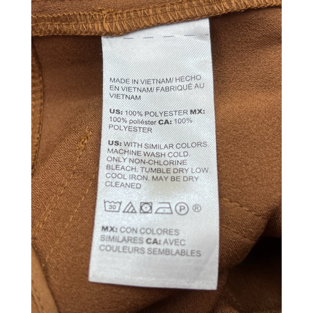 Chicos Satin Belted Cargo Ankle Pants With Pockets Tan Brown Chicos 2 Size 12 - Picture 5 of 7